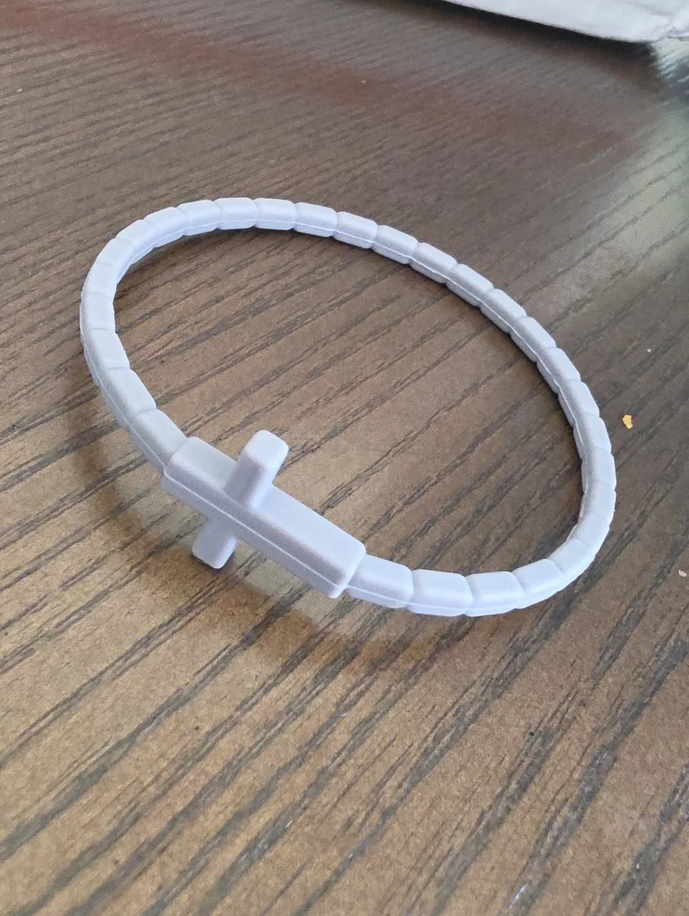 White Silicone Cross Bracelet Smart Wearable